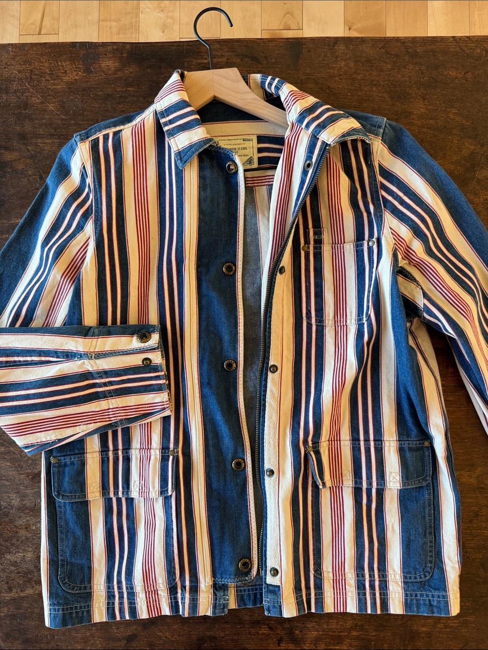 Lauren Ralph Lauren Striped Utility Jacket - Blue/Red/White